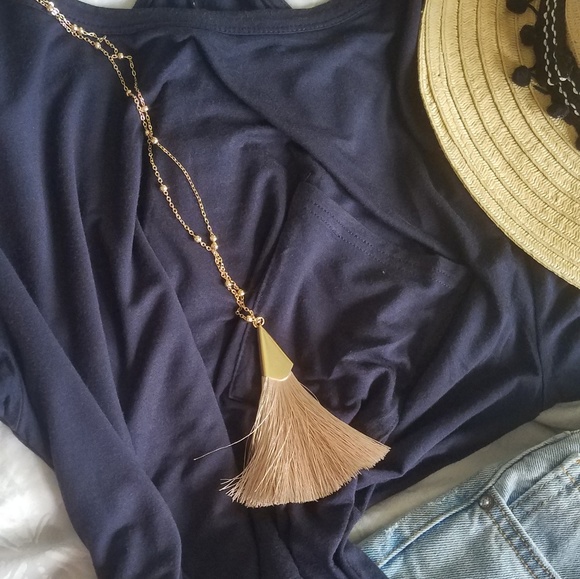 NOT SO BASIC NAVY BLUE TEE SHIRT TOP - Picture 6 of 6